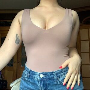 Aritzia pink bodysuit